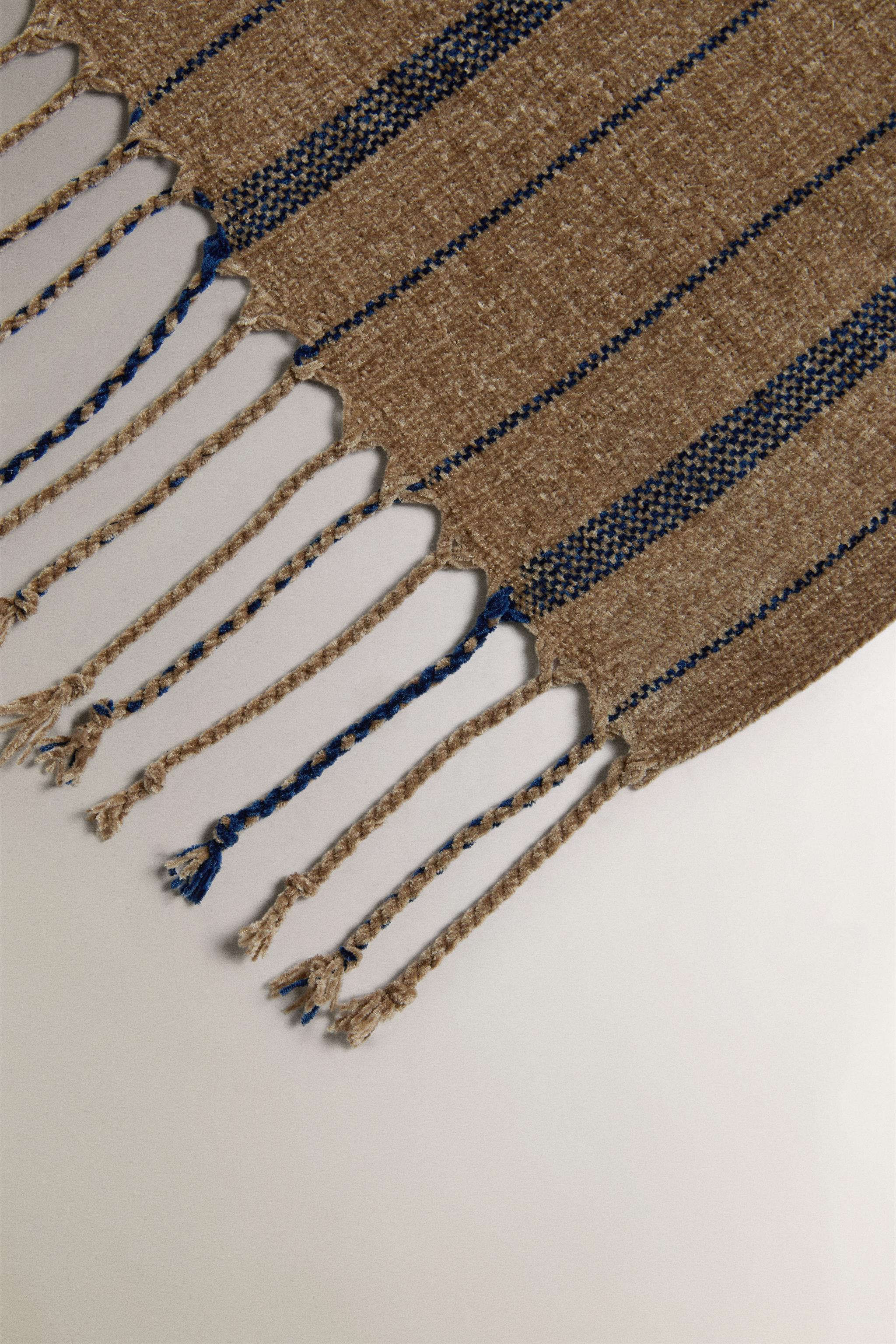 COUVERTURE CHENILLE RAYURES